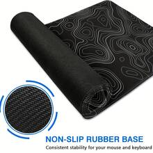 Extended Gaming Mouse Pad - Large Non-Slip Base - Washable With Abstract Design - Great For Esports And Office Use 5 Sizes - Black - View 5