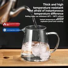 Borosilikatglas Teekanne mit 304 Edelstahl Sieb - Herdplatte offene Flamme Teekessel für Blüh-/Loseblatt Tee (Große Kapazität)