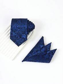 Set cravatta jacquard paisley vintage da 7 cm, combo formale da lavoro leggero