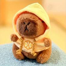 Đồ chơi nhồi bông hình chuột lang Capybara đáng yêu, mềm mại và bền | Thiết kế áo hoodie màu xanh lá cây đáng yêu dành cho chó và mèo cỡ nhỏ đến trung bình - Người bạn đồng hành hoàn hảo cho thú cưng & Phụ kiện trang trí, Chất liệu Polypropylene - Nhiều màu - Xem 15