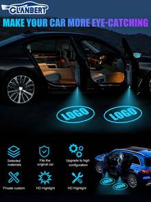 GLANBERT 2 Peças Luzes do Logotipo de Boas-Vindas do Carro Projetor de Logotipo Personalizado da Luz da Porta do Carro Projetor de Luz LED da Porta do Carro Compatível com TIGUAN/Novo VW TOUAREG/ CC/VW Touran /PHIDEON/ VW Sharan/VW Scirocco/ EosVW Magotan/VW Magotan Antigo/VW Golf/VW Sagitar/VW Passat B8 (Bateria Não Incluída)