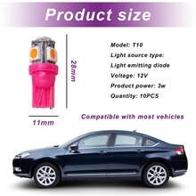 10 PCS Car Interior LED Light Bulb, T10 5050 5SMD LED Car Bulb Kit, ***** Bright Automotive Led Replacement Bulbs For Dashboard Dome Map Door Courtesy License Plate Lights (Purple)