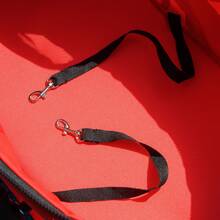 PawHut Pet Stroller Foldable Travel Carriage W/ Brake Basket Canopy, Red - Red - View 9