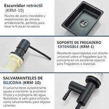 Fregadero De Cocina, Acero Inoxidable Fregadero De Cocina con Cascada, Moderno Tarjas Para Cocina de lluvia Volador con Dispensador y Accesorios para Bar, Comedor(80 * 45cm)