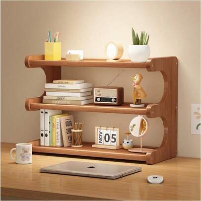 Desktop Storage Rack Bookshelf, Kitchen Supplies, Office And Household Cup Holders, Multi-Level Home Storage And Organizing Rack