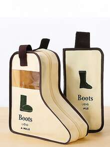 1 bolsa de zapatos estilo coreano para botas y zapatos, una cubierta antipolvo visible para botas. Adecuada para el almacenamiento de zapatos en el hogar, protección contra el polvo y transporte portátil. Permite la clasificación estacional, lo que facilita los viajes. Buena transpirabilidad/Ligero y conveniente/A prueba de insectos y antipolvo/Estructura ligera. Adecuado para el hogar, el trabajo, la escuela, el aire los viajes. Organizador de viaje, bolsa con cordón para zapatos, cubierta antipolvo para hombres y mujeres, cubos de embalaje, artículos esenciales para viajes, artículos esenciales para cruceros, artículos esenciales para vacaciones