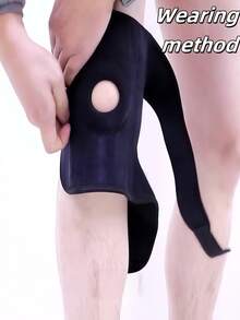 1pc Outdoor Sports Knee Guard For Hiking, Cycling, Basketball, Football, Volleyball, Breathable And Lightweight Knee Guard For Sports, Suitable For Various Sports Such As Football, Baseball, Volleyball, Basketball, Tennis, Shooting, Weightlifting, Skiing, Skateboarding, Golf, Rock Climbing Or Cycling, Our Knee Guard Pads Can Provide Excellent Protection.