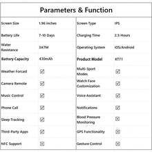 EIGIIS Smartwatch para hombres de 1,96 pulgadas, resistente al agua 3ATM, duradero, smartwatch deportivo con batería de 430mAh, monitoreo del sueño, función de llamada al aire libre, compatible con iOS y Android - Negro - Ver 11