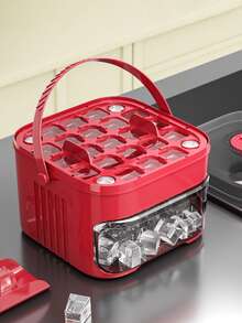 1pc Easy Release Ice Cube Tray, One-Touch Pressure Ice Maker Mold, Home Use Ice Block Storage Mold