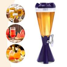Beer Tower Dispenser, 3L/101 Ounce Drink Beverage Dispenser W Ice Tube - Purple - View 2