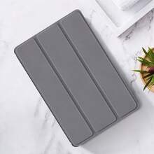 适用于 Tab M8 第四代 8.0 英寸 2023 款 Gen 4 TB-300FU TB-300XU 的智能折叠支架 PU 皮革保护套，平板电脑保护壳，硬塑料后盖 - 灰色 - 查看 10