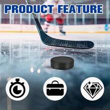 1pc Rubber Curved Hockey Puck, Curved Hockey Ball - Stackable Foam Core With Rubber Surface, For Indoor/Outdoor/Tabletop Use - Suitable For Street, Roller, Floor Hockey Training - Durable For Youth, Adult, Home, School, League, Recreation Play, Smooth Textured Grip, Suitable For Indoor Practice And Classic Training, Black, Practice Equipment, Stylish Ball Design, Durable Structure