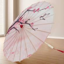 Ancient-Style Floral Bamboo Umbrellas - Oil-Paper Sunshades, Flower Art Dance, Classical Party Umbrellas, Photography Clothing, Cosplay, And Travel Sunshades