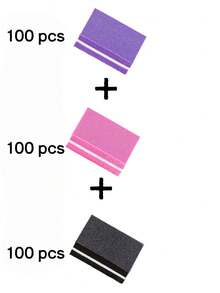 1/10/30/50/100/150/300/500片装迷你指甲抛光块，适用于亚克力指甲和天然指甲，100/180目指甲抛光块，散装指甲抛光块，专业美甲锉