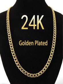 Collar de cadena unisex chapado en oro de 18K de 8 mm, collar de joyería de cadena de acero inoxidable de moda para hombres, decoración diaria de estilo punk y hip hop, cadena ancha de estilo vaquero y de acero de cuatro lados, nuevo producto de conjunto de collares para decoración diaria de estilo punk y hip hop, regalo de fiesta, regalo de Navidad y San Valentín