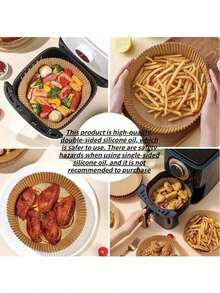 100pcs Air Fryer Parchment Paper Liners, Disposable Air Fryer Liners, Oil-Proof & Waterproof Air Fryer Basket Liners, 6 Inch, 100/50/25 Sheets Pack, Default OPP Packaging, 6 Inch Non-Stick Round Baking Paper, Compatible With Most Air Fryers, Halloween, Christmas, Birthday, Wedding Gift, Air Fryer Accessories, Baking, Kitchen Supplies - Multicolor 1 - View 8