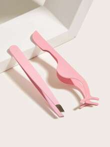 1 件睫毛镊子和 1 件眉毛镊子 - 彩色 - 查看 1