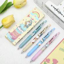 2pcs/4pcs, Cute Cat Styling Pen, Retractable 0.5mm, Fast Drying And Highly Attractively Black Ink Pen, Suitable For School Office Use, Cute Bullet Nib - Multicolor - View 17