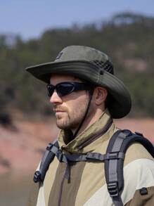 男士户外钓鱼纯色速干透气防晒渔夫帽西式牛仔帽双戴太阳帽男士遮阳帽夏季帽子适合徒步钓鱼等夏季户外活动 - A - 查看 27