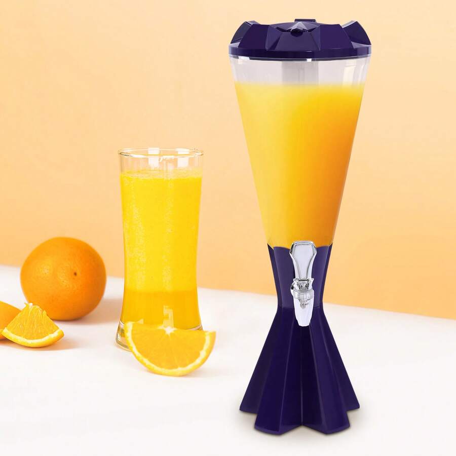 Beer Tower Dispenser, 3L/101 Ounce Drink Beverage Dispenser W Ice Tube - Purple - View 1