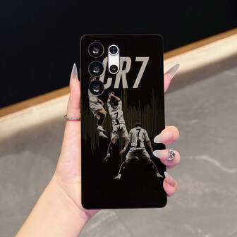 1 pezzo Custodia artistica morbida e protettiva con giocatore di calcio dinamico, serie commuter pratica per tasca, compatibile con 7/8/X/XS/XR/11/12/13 Pro Max/14 Pro Max/15 Pro Max/16/13/14/15 Plus/Pro/Max/Mini, antiurto e resistente all'usura, regalo perfetto per le vacanze