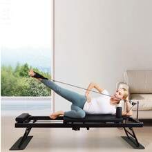 Gr8 Home Pilates Reformer Stretch Machine Folding Home Gym Equipment Body Sculpting Board - Black - View 5