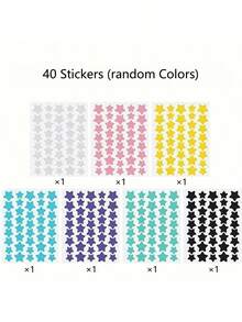 1400/560/280/40 pezzi Adesivi a forma di stella, adesivi decorativi per Ognissanti e Natale, adesivi a stella colorati, adatti per decorazioni per feste, decorazioni per foto di vacanze, decorazioni per il viso (solo per decorazione, non per il trucco) 1200/480/240, trucco, economico, decorazione per la stanza, vanità, viaggio, camera da letto, accessori per il trucco, economico, regalo di Natale, trucco, strumenti per il trucco, merci economiche, regalo, regalo per le donne, regalo di Natale - Multicolore - Visualizzare 23