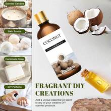 100ml/30ml/10ml，100% 天然优质樱花精油，适用于扩散器、加湿器、香皂/蜡烛制作，男女通用，毛孔护理，敏感肌肤慎用，理想礼物 - 椰子 - 查看 5