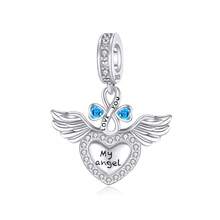 Silver Plated Charms Golden My Angel Love Multicolored Zirconia Mom Silver Football You Will Always Be A Pact Of Me Angel Wings Silver Zirconia Bow Angel Wings Angel Series Charm Fit Original Bracelet Charm Beads Necklace Diy Female Jewelry