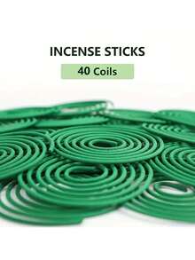 20/40 piezas Espiral de incienso de citronela de hierba de limón, apto para uso en exteriores - Aromaterapia de citronela de hierba de limón - Tiempo de quemado de 3-4 horas - Excelente para el borde de la piscina, patio, porche, terraza, camping y senderismo, accesorios de camping, diseño de espiral, quema lenta