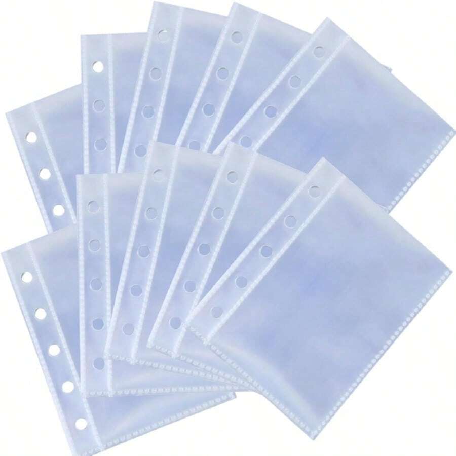 10-Piece Sticker Book, Transparent Stickers, Binder, Girls, Removable, M5 Micro 5 Clear Sticker Notebook (Binder With Transparent Sleeves A Set)