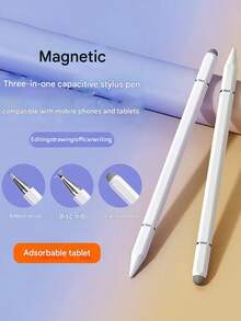 3-i-1 magnetisk universal pekpenna, lämplig för Android, iPad, surfplatta, smartphone, moderiktig stil, iPad-version, surfplatteversion, iPad-pekpenna