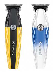 Kemei Kemei KM-1690A Cordless Hair Clipper For Men, Rechargeable Beard Shaver - Zero Gap 0mm Precision Trim Engraving Machine, Powder Metallurgy Blade, Professional Hair Clipper For Hairdressers, Holiday Gifts