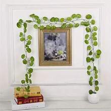 人造悬挂藤叶，人造常春藤悬挂叶绿色装饰，派对家居花园婚礼墙面装饰，家居装饰