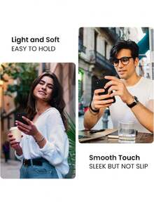 High-Quality, Minimalist Phone Case, Plain Unadorned Soft Design, Shockproof, Anti-Slip, Scratch-Resistant, Suitable Compatible With Iphone 17/17Pro/17 Pro Max/17 Air, 16/15/14/13/12/11/Pro/Pro Max/Plus, S20-S25/FE/Ultra, A56 5G - Black - View 6