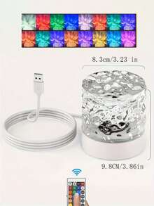 一款带有旋转水波纹效果的投影夜灯/台灯。这是一款创意床头灯，拥有16种颜色和遥控器，是一款RGB遥控氛围灯，适用于儿童房、卧室和走廊。它还可以作为圣诞灯饰、灯串、圣诞主题灯、卧室灯、灯罩、圣诞装饰品、家居装饰、客厅装饰、圣诞礼物等。 - 圓形水波紋投影燈 - 查看 14