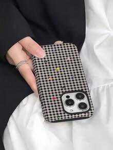 Minimalist Heart Striped Plaid Full Coverage Large Hole Anti-Drop Design Anti-Slip English Film Shell New Apple 17 Phone Case, Compatible With IPhone 16, 15, 14, 13, 12, 11, PRO MAX, PLUS Models - Multicolor - View 6