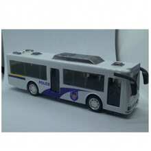 Autobus BLANCO, fricción, musical con luz, llantas goma - Blanco - Ver 2