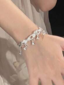 1 pieza Pulsera con forma de flor de campanilla, ajustable en estilo y tamaño