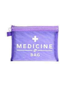 网眼化妆包，带“药品”标识和RFID屏蔽卡套，便携式收纳包，化妆包，护肤包，旅行必备，宿舍用品，婚礼新娘礼物，母亲节礼物，生日礼物，送给朋友和老师的礼物，药品收纳袋，浴室收纳袋，珠宝收纳袋，唇油和化妆品收纳袋，学生宿舍洗漱包，送给妻子、家人、朋友、同事的礼物 - 彩色 - 查看 24