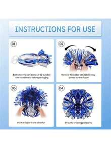 2 件啦啦队手持绒球丝带，舞蹈表演道具，广场舞游戏道具，用于足球、篮球、足球和体育表演、团队运动、舞蹈和啦啦队道具