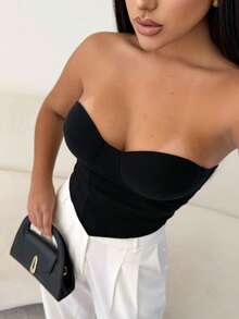 Women Tops - 黑色 - 查看 6