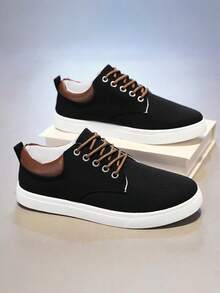 Men's Lace-Up Skateboarding Shoes With Good Traction, Outdoor Sports Sneakers, Non-Slip , Versatile Athletic Shoes For Men Valentine's Day Ideas