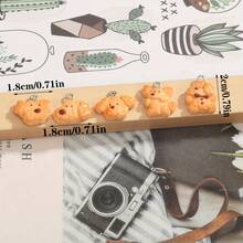 5/10pcs Cute Cartoon Dog Resin Pendant, Cookie Dog Design, For DIY Earrings, Necklaces, Keychains, Handmade Accessories - Puppy Pendant - View 2