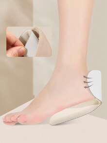 1 Pair/2 Pairs Heel Grips Liner Cushions Inserts For Loose Shoes, Heel Pads Snugs For Shoe Too Big Men Women, Filler Improved Shoe Fit And Comfort, Prevent Heel Slip And Blister  Plain    Basics  Cute    Plain / Plain Toe - Beige - View 6