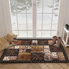 1件装陶瓷砖纹门垫 - 长方形入口地毯，室内/室外通用，防滑底背，浴室地垫，室内装饰门垫，门廊/花园/露台装饰地垫，适用于家庭、花园和生活空间 - 多种尺寸可选，机械入口地毯，圣诞装饰厨房地毯 - 摩卡棕 - 查看 8