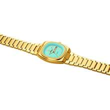 YaLaLuSi YaLaLuSi Brand 1 Piece 2025 New Golden Elegant Double Calendar Women's Quartz Watch Classic Simple Square Solid Color Dial Clear Bar Markers Unique Pattern Embellishment Quartz Movement Accurate Timekeeping Comes With Strap Adjuster And Jewelry Polishing Cloth Versatile For Everyday Wear Suitable For Work