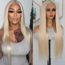 360 Full Lace Front Wig For Women Ginger Orange Long Straight Hair Wigs Pre Plucked Hairline Heat Resistant Fiber Soft Dark Orange Colored Wig Glueless Free Part HD Lace Natural Look Full Lace Synthetic Hair Replacement Wigs For Women & Men All Ethnicities, Party & Daily Wear 180% Density 30 Inch - 金色 - 查看 2