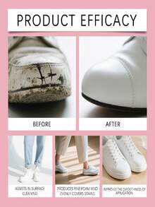 2pcs Sneaker Cleaner, Portable No-Rinse Cleaner For White Shoes And Dirty Sneakers