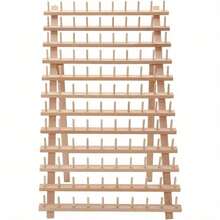 Shoze 120 Spool Thread Rack Thread Holder Wooden Thread Organiser Stand Sewing Spool Holder Thread Holder Organizer For Sewing Quilting Embroidery Hair-Braiding - 1pcs Wood Color - View 3